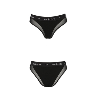 Трусики с прозрачной вставкой Passion PS002 PANTIES XL, black, фото №6