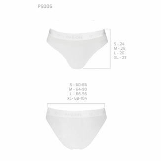 Трусики с прозрачной вставкой Passion PS006 PANTIES S, white, фото №6