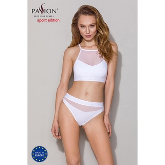 Спортивный топ с прозрачной вставкой Passion PS006 TOP XL, white, numer zdjęcia 4