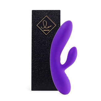 Гибкий вибратор кролик с двумя моторами FeelzToys Lea Rabbit Vibrator Medium Purple, фото №2