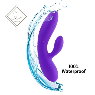 Гибкий вибратор кролик с двумя моторами FeelzToys Lea Rabbit Vibrator Medium Purple, фото №6