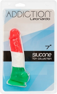 Цветной фаллоимитатор ADDICTION - LEONARDO - 7" - 3 COLOURS, 17,8 см, силикон, фото №6