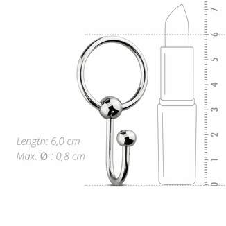 Уретральная вставка с кольцом Sinner Gear Unbendable — Sperm Stopper Solid, диаметр кольца 2,6 см, photo number 6