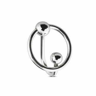 Уретральная вставка с кольцом Sinner Gear Unbendable - Sperm Stopper Solid, диаметр кольца 3,2см, фото №5
