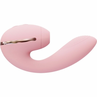 Вакуумный вибратор KISTOY Tina Mini Pink, вагинально-клиторальный, фото №2