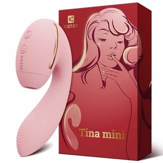 Вакуумный вибратор KISTOY Tina Mini Pink, вагинально-клиторальный, numer zdjęcia 4