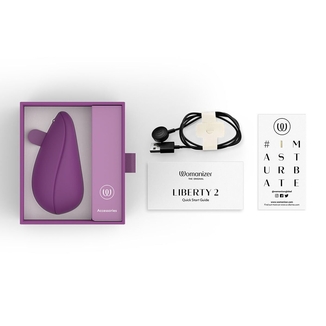 Вакуумный клиторальный стимулятор Womanizer Liberty 2 Purple, фото №8