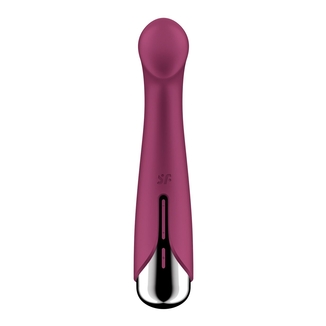 Вибратор с ротацией Satisfyer Spinning G-Spot 1 Red, плоская площадка для стимуляции точки G, numer zdjęcia 7