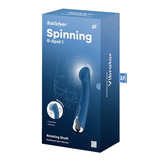 Вибратор с ротацией Satisfyer Spinning G-Spot 1 Blue, плоская площадка для стимуляции точки G, photo number 9