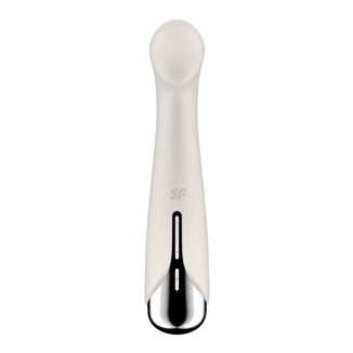 Вибратор с ротацией Satisfyer Spinning G-Spot 1 Beige, плоская площадка для стимуляции точки G, numer zdjęcia 7