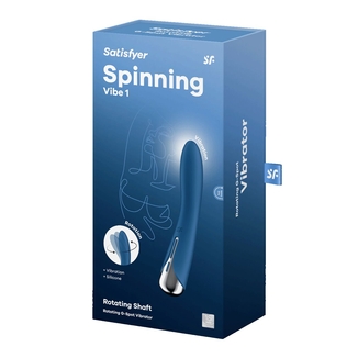 Вибратор точки G с вращением Satisfyer Spinning Vibe 1 Blue, 2 мотора, numer zdjęcia 9