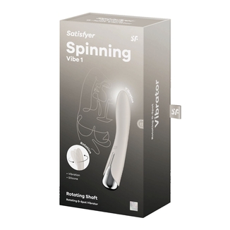 Вибратор точки G с вращением Satisfyer Spinning Vibe 1 Beige, 2 мотора, numer zdjęcia 9