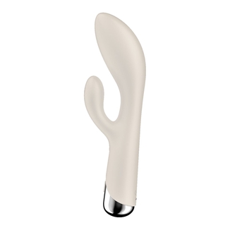 Вибратор-кролик с ротацией Satisfyer Spinning Rabbit 1 Beige, 3 мотора, numer zdjęcia 4