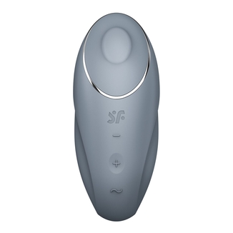 Вибростимулятор-пульсатор Satisfyer Tap & Climax 1 Bluegrey, эффект постукивания пальцем, 2 мотора, фото №4