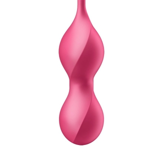 Вагинальные смарт-шарики с вибрацией Satisfyer Love Birds 2 Connect App Red, 86 г, пульт ДУ, numer zdjęcia 5