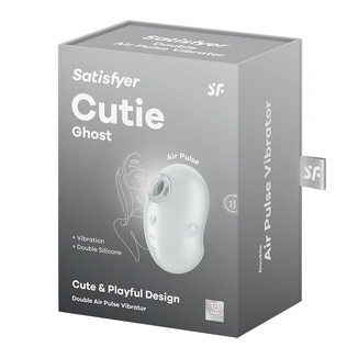 Вакуумный клиторальный стимулятор с вибрацией Satisfyer Cutie Ghost White, фото №6