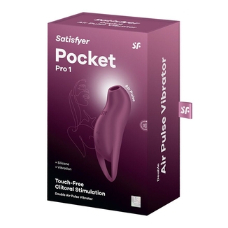 Вакуумный клиторальный стимулятор с вибрацией Satisfyer Pocket Pro 1 Purple, numer zdjęcia 6