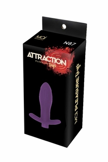 Анальная пробка с вибрацией MAI Attraction Toys №87 Purple перезаряжаемая, длина 11см, диаметр 3,5см, numer zdjęcia 3