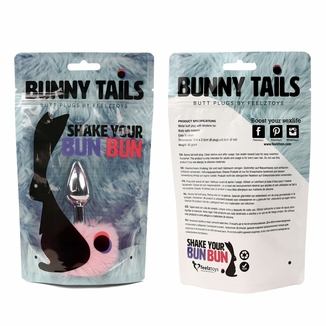 Анальная пробка FeelzToys - Bunny Tails Butt Plug Pink, фото №4