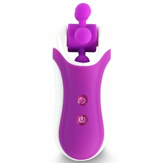 Стимулятор с имитацией оральных ласк FeelzToys - Clitella Oral Clitoral Stimulator Purple, фото №3