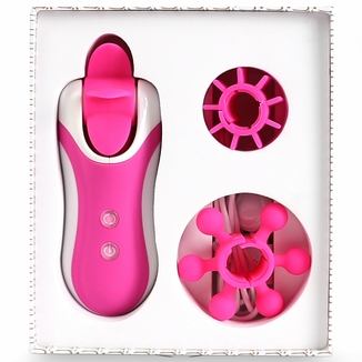 Стимулятор с имитацией оральных ласк FeelzToys - Clitella Oral Clitoral Stimulator Pink, фото №6