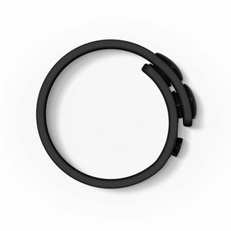 Регулируемое эрекционное кольцо на кнопках Love To Love HERO RING - BLACK ONYX, numer zdjęcia 3