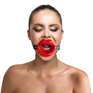 Кляп-расширитель в форме губ Art of Sex – Gag Lips, натуральная кожа, numer zdjęcia 2