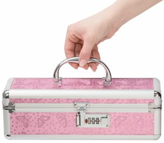 Кейс для зберігання секс-іграшок BMS Factory - The Toy Chest Lokable Vibrator Case Pink з кодовим за, фото №5