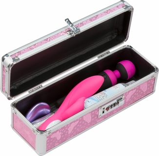 Кейс для зберігання секс-іграшок BMS Factory - The Toy Chest Lokable Vibrator Case Pink з кодовим за, numer zdjęcia 6