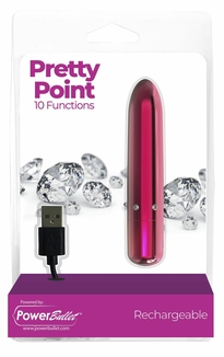 Вибропуля PowerBullet - Pretty Point Rechargeable Bullet Pink, numer zdjęcia 6