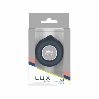 Двойное эрекционное кольцо LUX Active – Tug – Versatile Silicone Cock Ring, фото №9