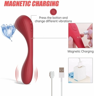 Вакуумный вагинально-клиторальный стимулятор Magic Motion Bobi Red, управление со смартфона, photo number 7