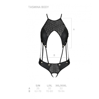 Распродажа!!! Боди из эко-кожи с ремешками и перфорацией Tamaris Body black L/XL — Passion, photo number 6