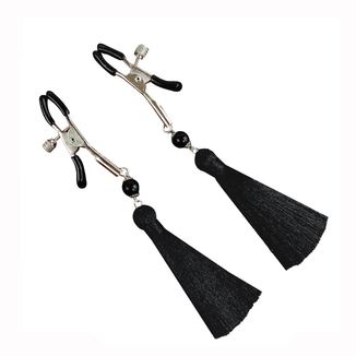 Зажимы для сосков Art of Sex - Nipple clamps Black Tassels, фото №4