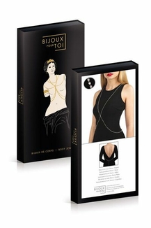 Серебристая цепочка для бюста Bijoux Pour Toi – Elena Silver со стразами, фото №4
