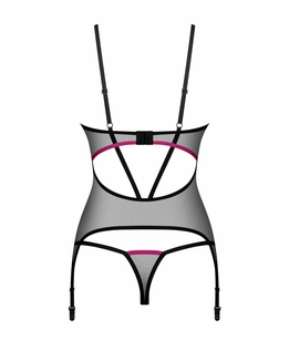 Корсет Obsessive Novenes corset & thong XS/S, фото №6