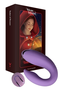 Вибратор для пар FairyGasm PleasureBerry violet, зарядный кейс, пульт ДУ, photo number 2