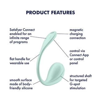 Виброяйцо Satisfyer Smooth Petal Connect App Mint, numer zdjęcia 8