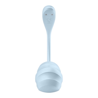 Виброяйцо Satisfyer Smooth Petal Connect App Light Blue, фото №4