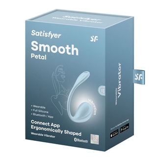 Виброяйцо Satisfyer Smooth Petal Connect App Light Blue, photo number 10