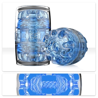 Мастурбатор Fleshlight Quickshot Turbo Blue Ice, компактный, отлично для пар и минета, numer zdjęcia 2