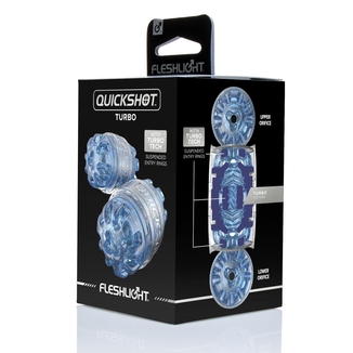 Мастурбатор Fleshlight Quickshot Turbo Blue Ice, компактный, отлично для пар и минета, numer zdjęcia 7