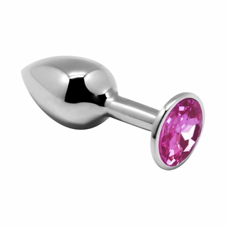 Металлическая анальная пробка с кристаллом Alive Mini Metal Butt Plug Pink L, photo number 2