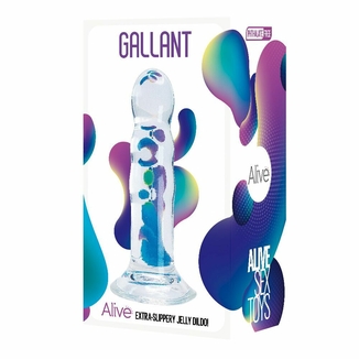 Прозрачный фаллоимитатор Alive Gallant Jelly Dildo (мятая упаковка), фото №4