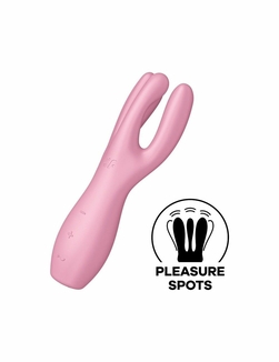 Клиторальный вибратор Satisfyer Threesome 3 Pink с тремя пальчиками, numer zdjęcia 2
