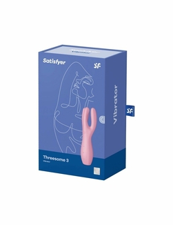 Клиторальный вибратор Satisfyer Threesome 3 Pink с тремя пальчиками, numer zdjęcia 5