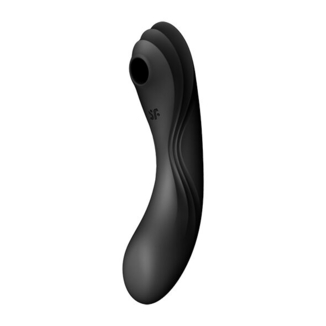 Вакуумный стимулятор с вибрацией Satisfyer Curvy Trinity 4 Black, numer zdjęcia 2