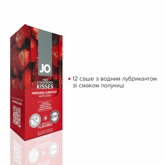 Набор лубрикантов Foil Display Box – JO H2O Lubricant – Strawberry – 12 x 10ml, photo number 3