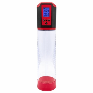 Автоматическая вакуумная помпа Men Powerup Passion Pump Red, LED-табло, перезаряжаемая, 8 режимов, numer zdjęcia 2