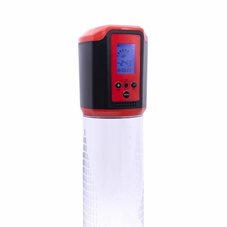 Автоматическая вакуумная помпа Men Powerup Passion Pump Red, LED-табло, перезаряжаемая, 8 режимов, фото №5